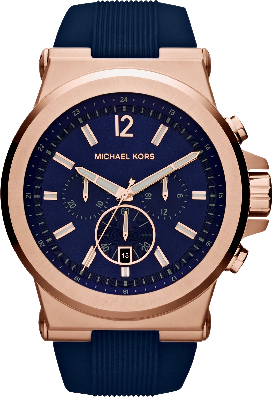 đồng hồ MICHAEL KORS DYLAN MK8295 BLUE SILICONE MEN'S 48MM