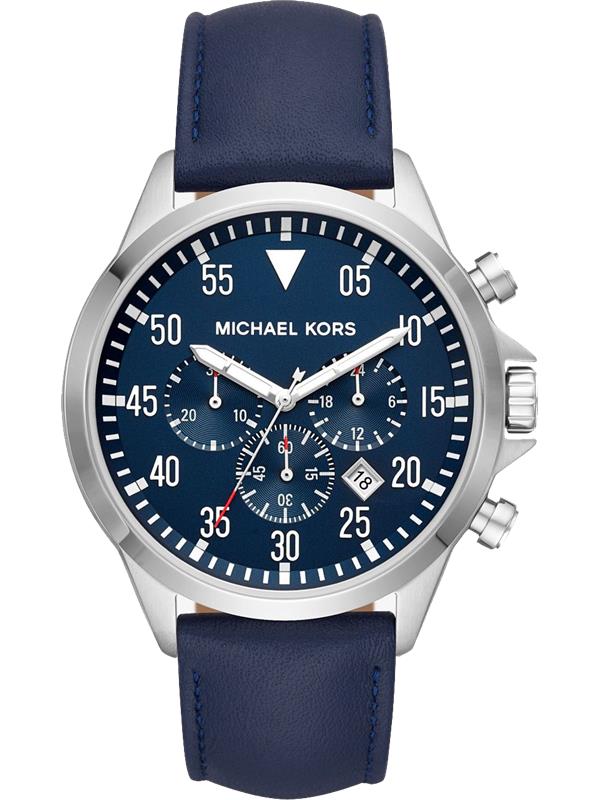 dong ho MICHAEL KORS GAGE SILVER-TONE WATCH 45MM