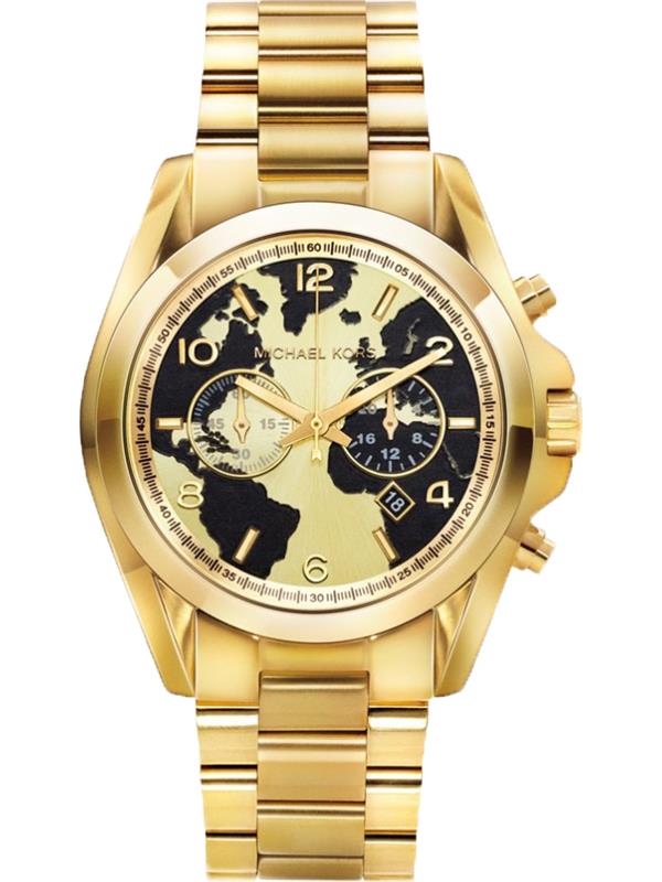 đồng hồ MICHAEL KORS HUNGER STOP LARGE GOLD-TONE MEN'S 43MM