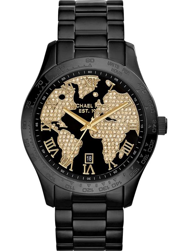 đồng hồ MICHAEL KORS LAYTON PAVE WORLD MAP MEN'S 44MM