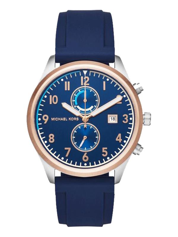 đồng hồ MICHAEL KORS SAUNDER BLUE DIAL MEN'S WATCH 43MM