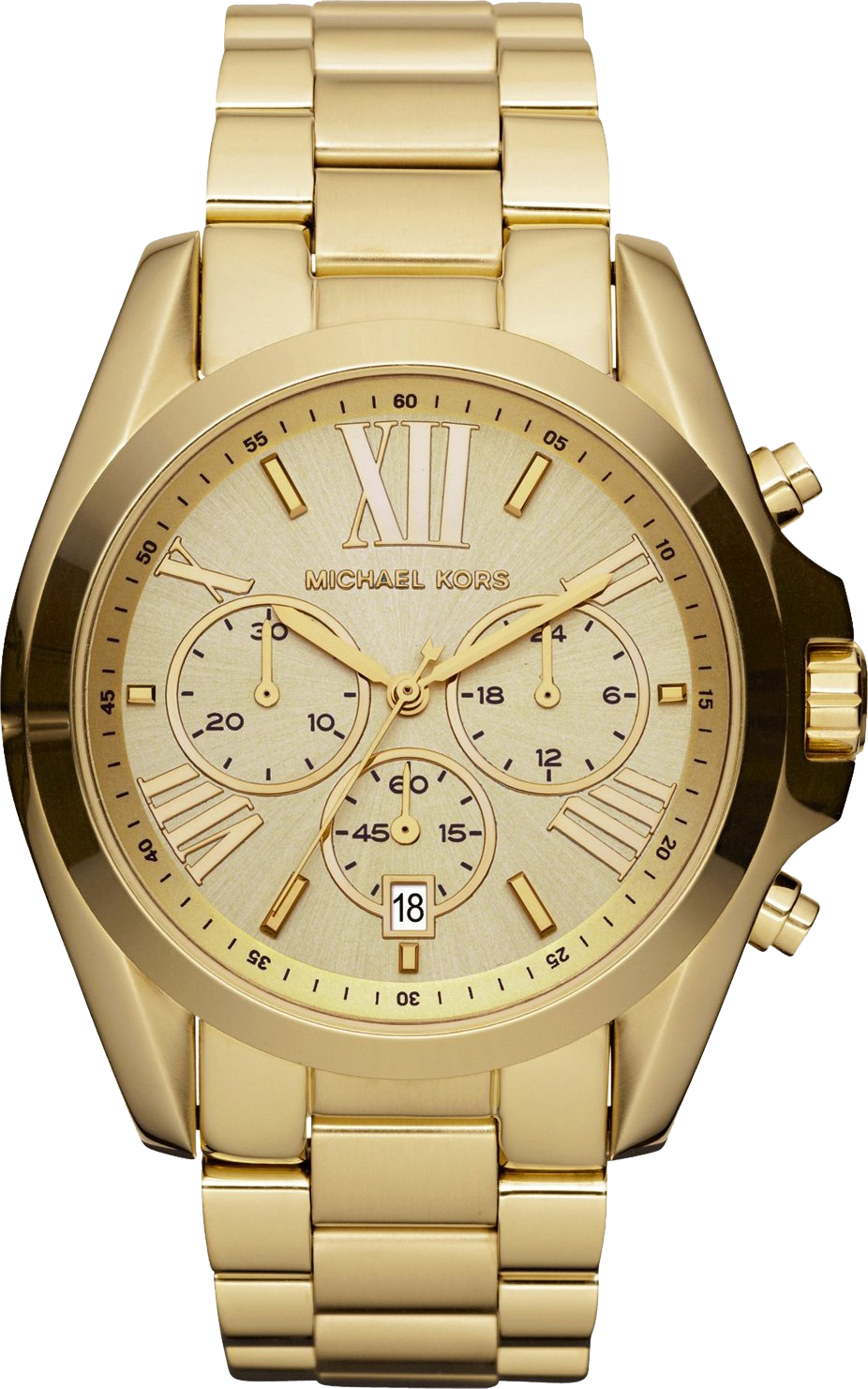 Michael Kors Bradshaw Gold Tone Chronograph Watch 43mm