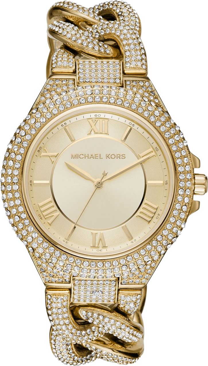 Michael Kors Camille Pavé Gold-Tone Watch 43mm