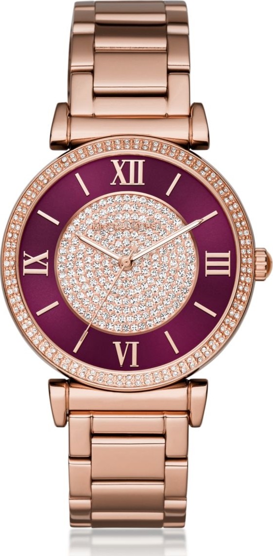 Michael Kors Catlin Burgundy Crystal Ladies Watch 38mm