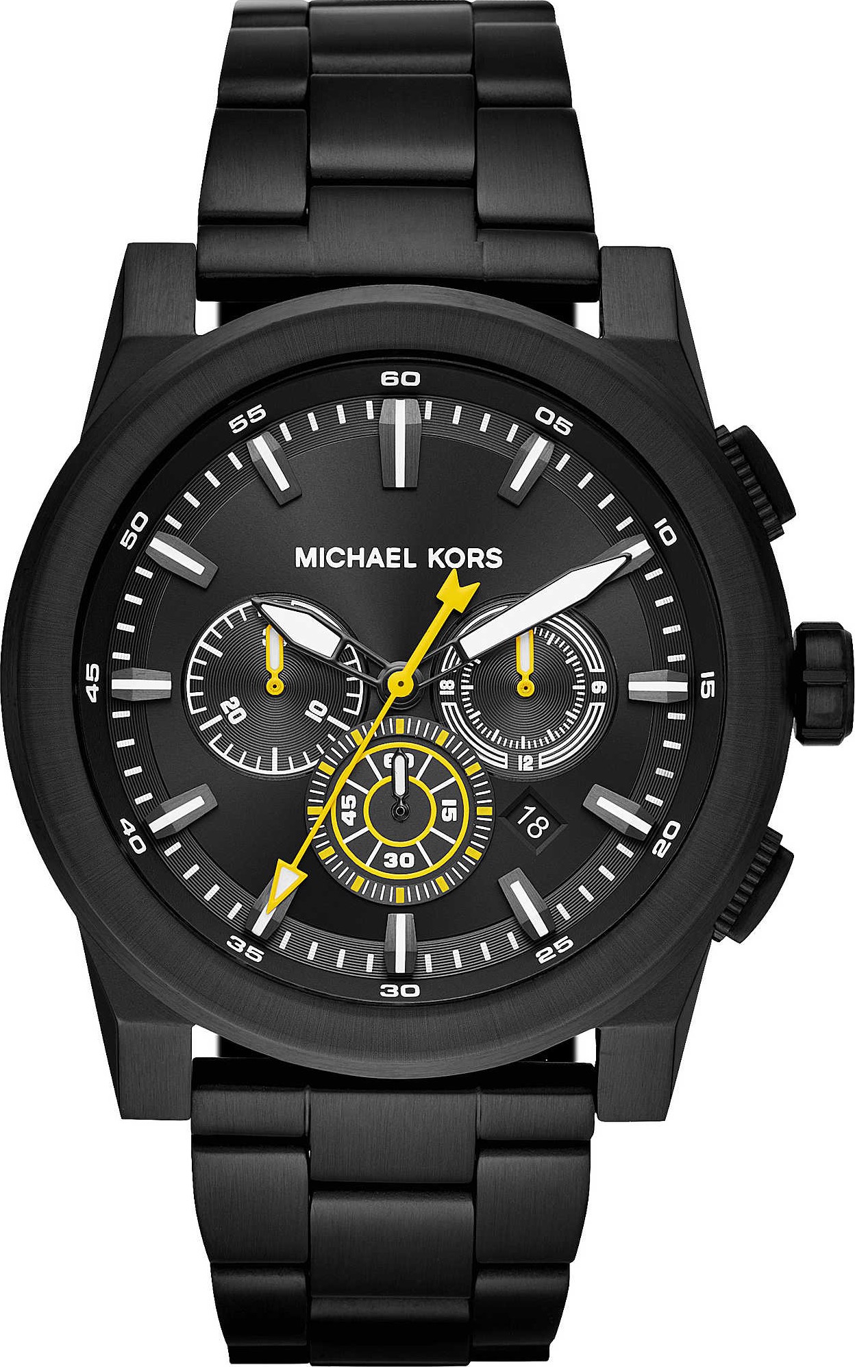 Michael Kors Grayson Black-Tone Watch 47mm