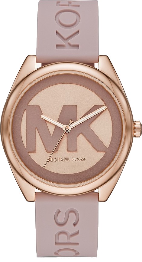 Michael Kors Janelle Pink Silicone Watch 42mm