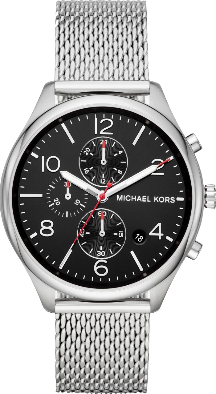 Michael Kors Merrick Silver-Tone Mesh Watch 42mm