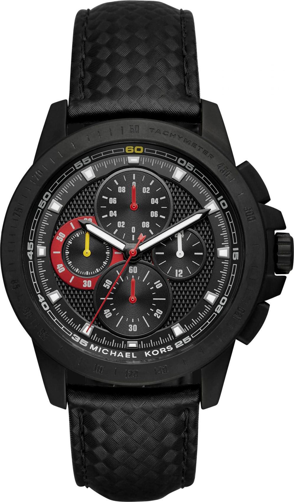 Michael Kors Ryker Black Textured Watch 43mm