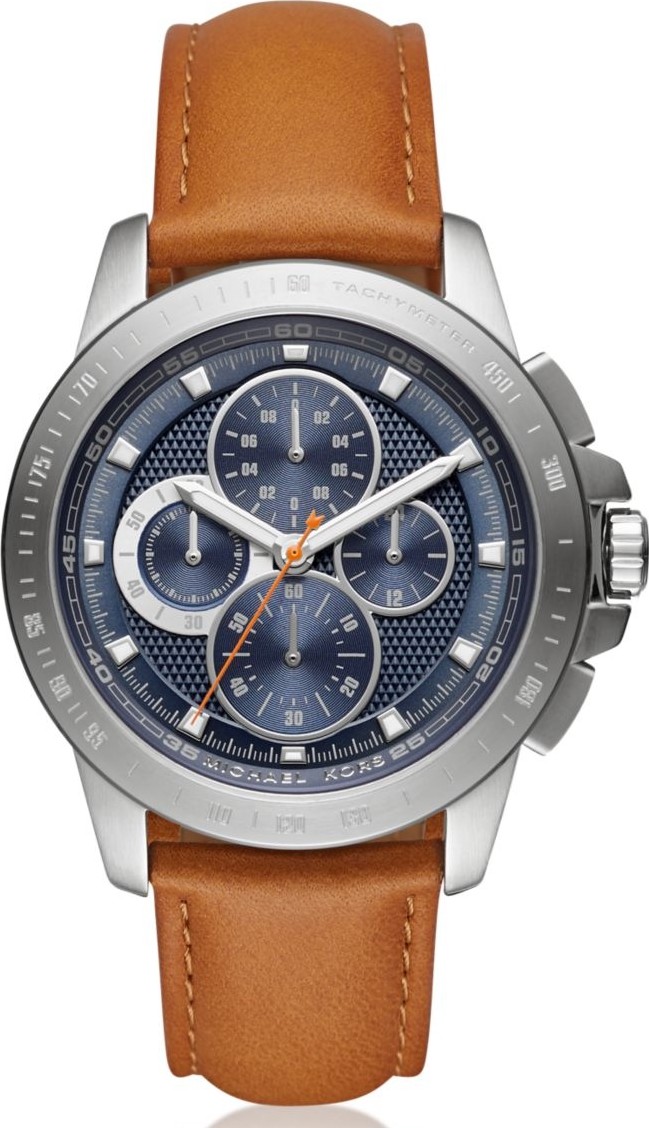 Michael Kors Ryker Leather Watch 43mm