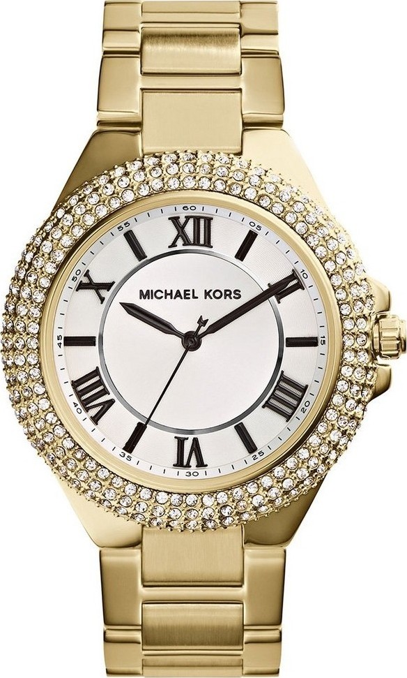 Michael Kors Camille White Tone Crystal Watch 38mm