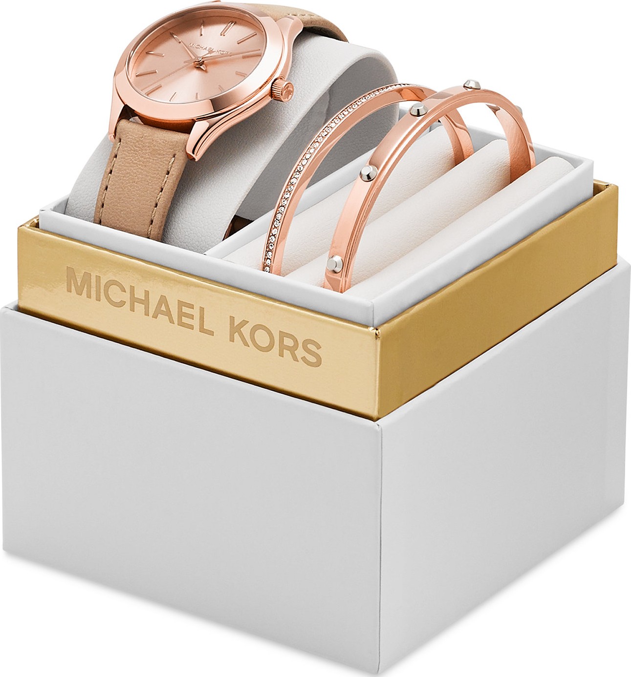 Michael Kors Runway Slim Watch Set 33mm