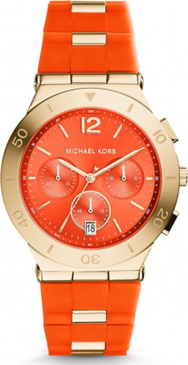 Michael Kors Wyatt Orange Tone Chronograph Watch 40mm