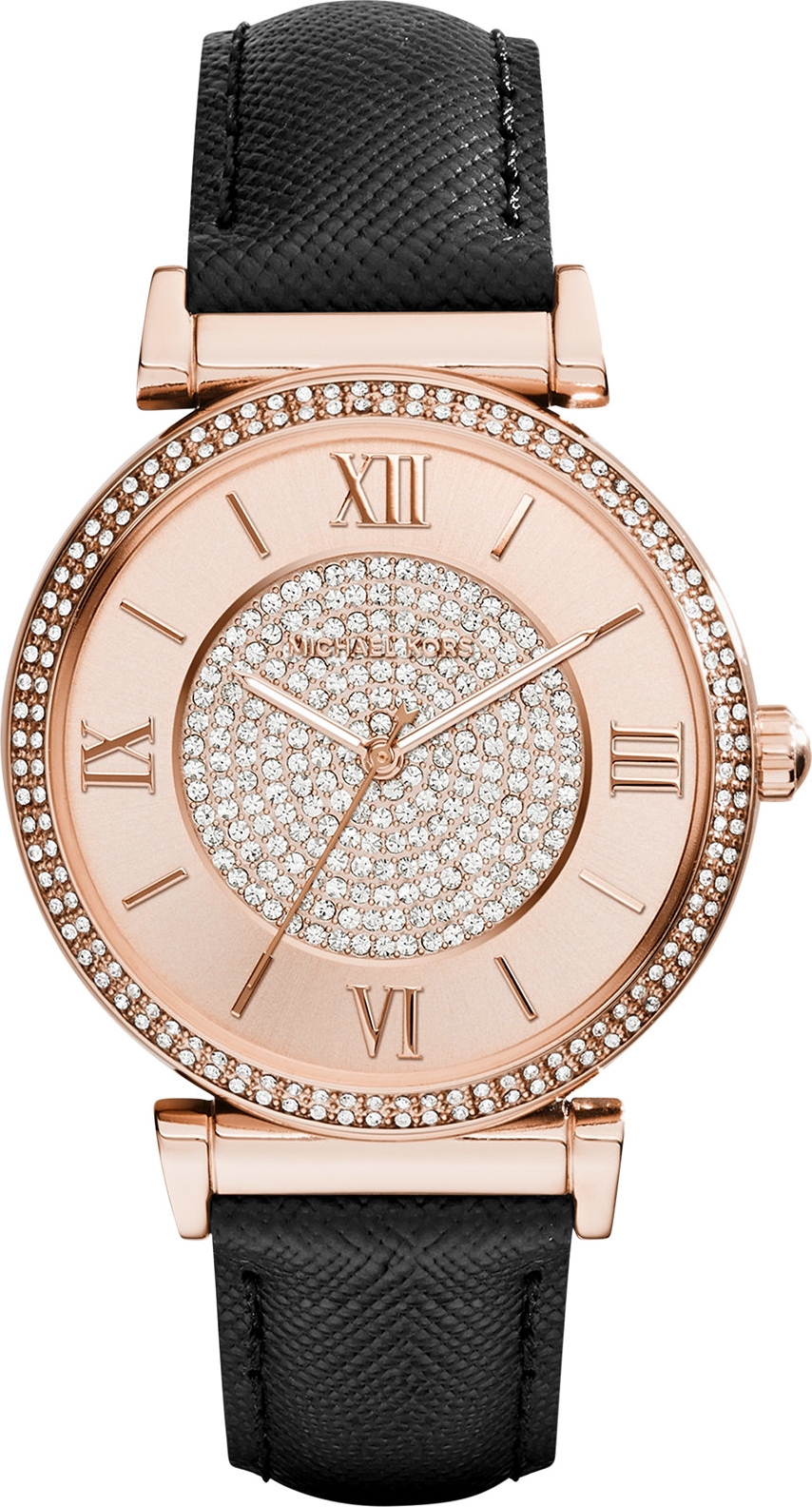 Michael Kors Catlin Rose Gold Tone Crystal Watch 38mm