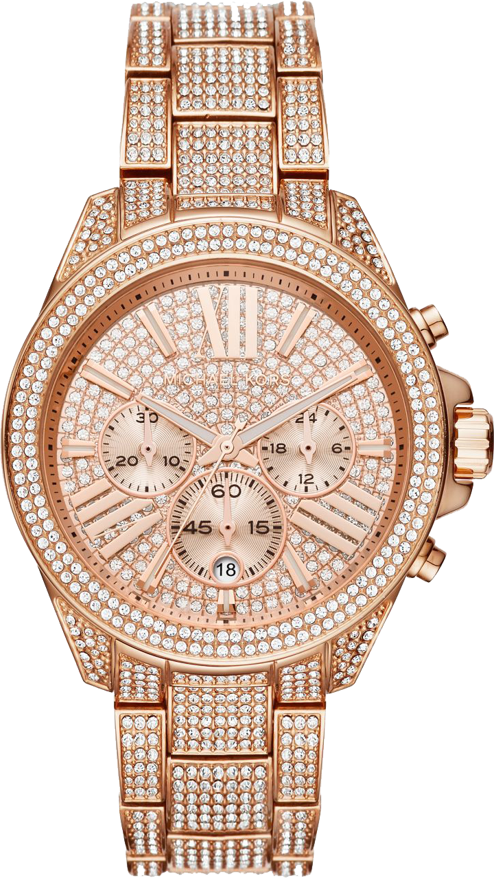 Đồng hồ Michael Kors Wren PavÃ© Rose Gold Watch 